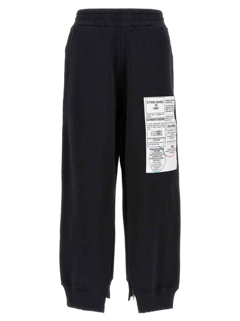 Mm6 By Maison Margiela High-Waisted Brushed Cotton Joggers