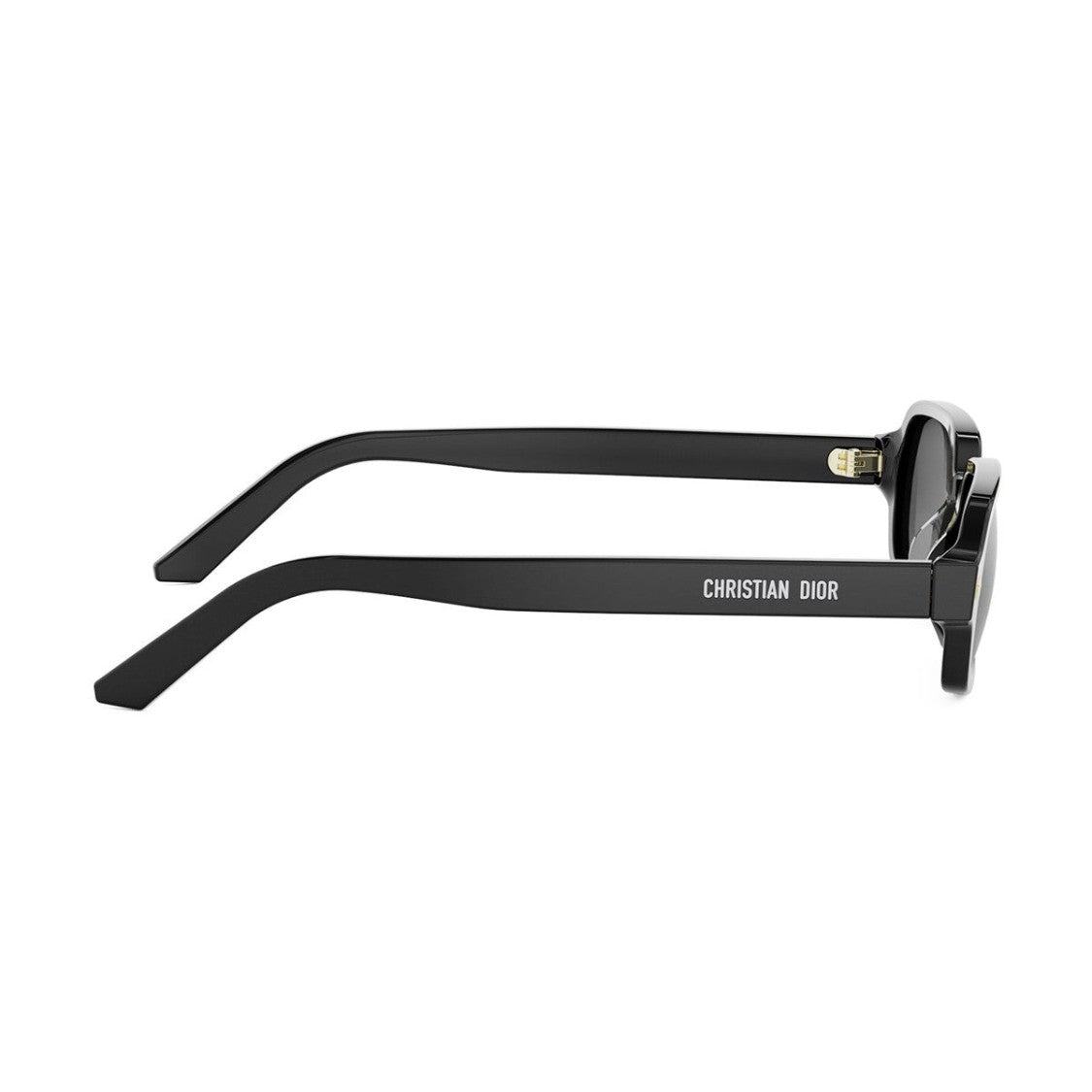 Dior Rectangular Black Acetate Sunglasses With Dark Grey Lenses