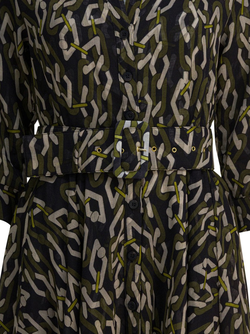 Samantha Sung Green Wool Dress
