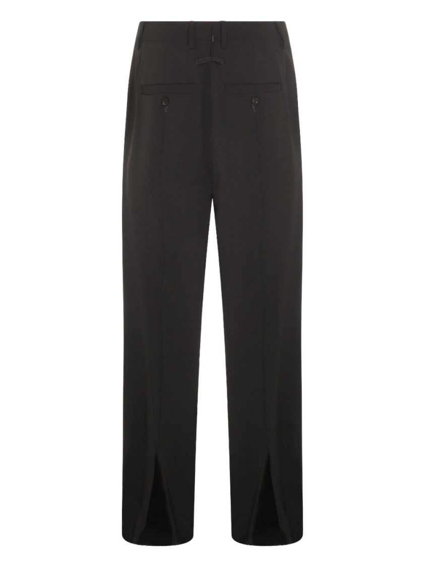 Jean Paul Gaultier Black Pleated Front Tailored Trousers