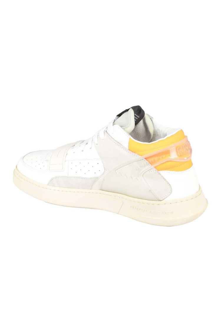Run Of Errant Mid Combi Low-Top Sneakers In White