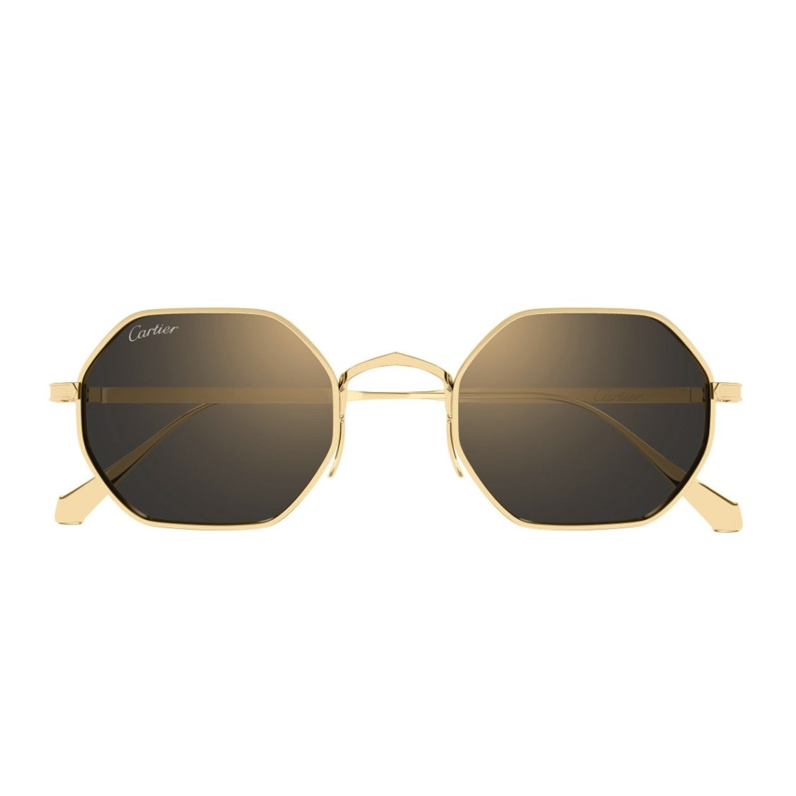 Cartier Gold Signature C De Cartier Titanium Geometric Sunglasses