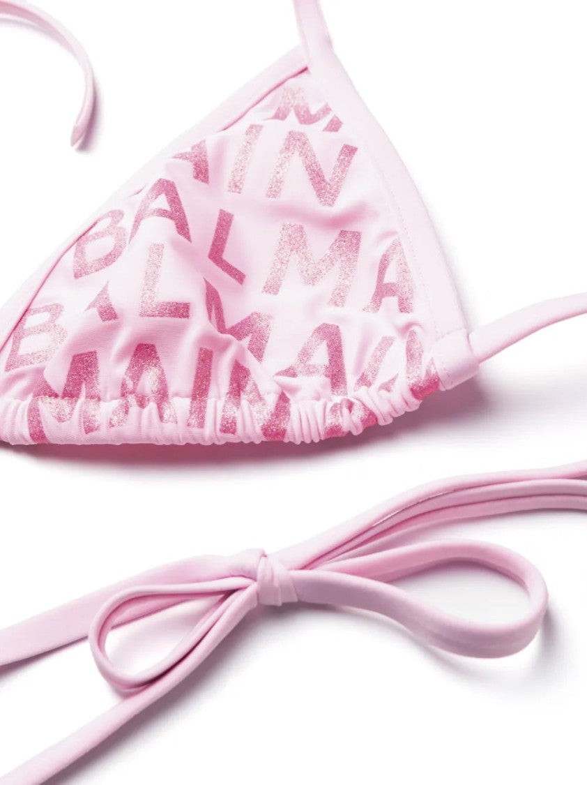 Balmain Classic Triangle Bikini With Adjustable Ties