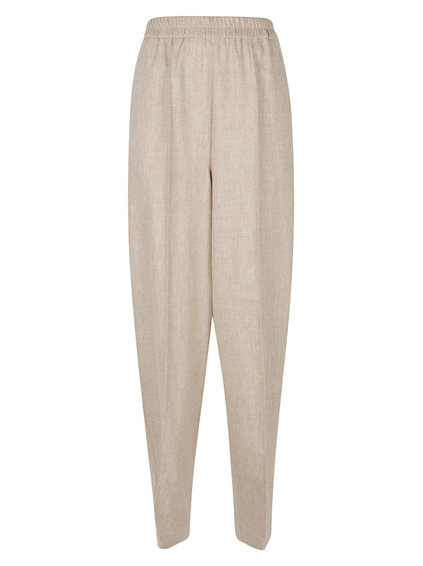Fabiana Filippi Relaxed Fit Trousers With Tapered Leg Design And Textured Fabric