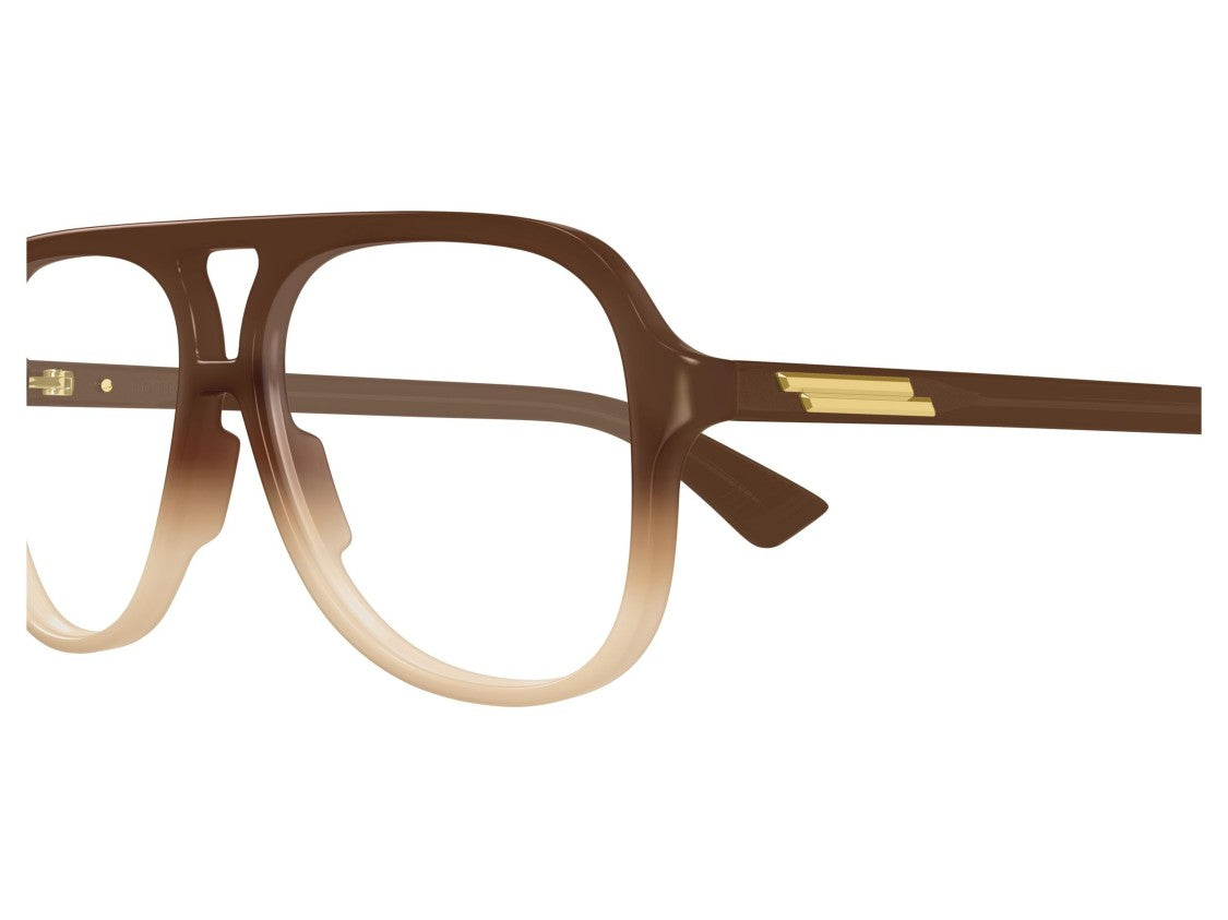Bottega Veneta Gold-Accent Gradient Aviator Sunglasses
