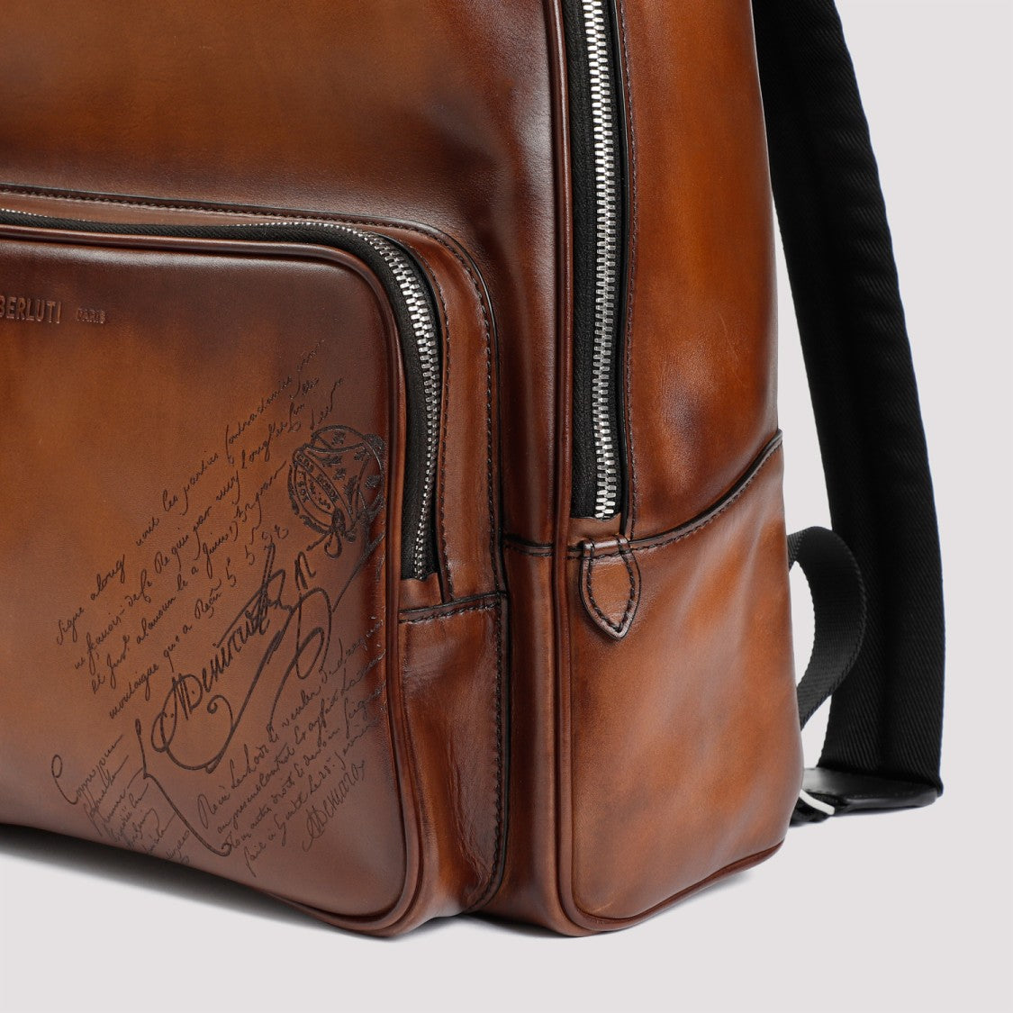 Berluti Neo Venezia Backpack In Brown Intense Cocoa Leather