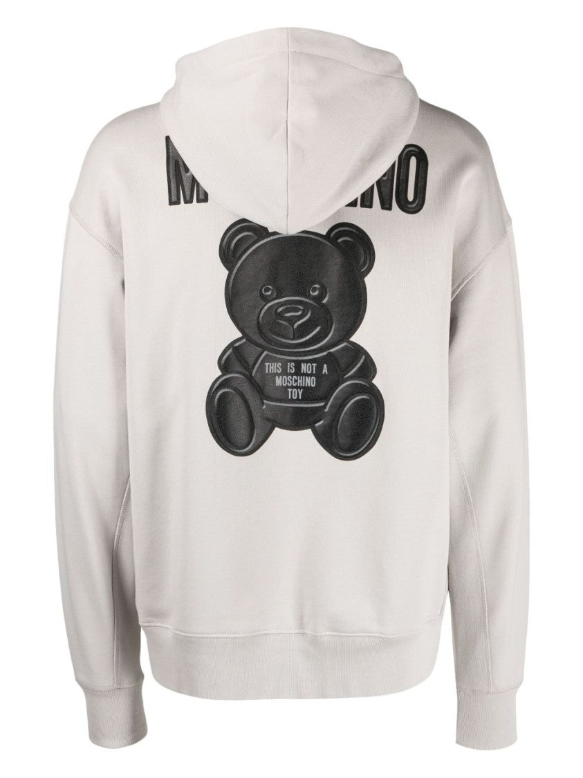 Moschino Teddy Bear-Motif Cotton Zip-Through Hoodie