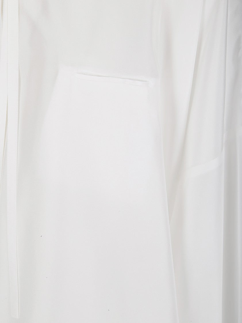 Jejia Long Lightweight Silk Shirt With Tie Collar