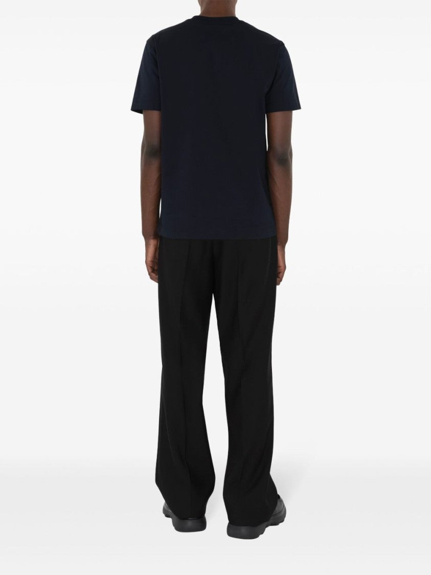 Burberry Navy Blue Cotton Jersey T-Shirt