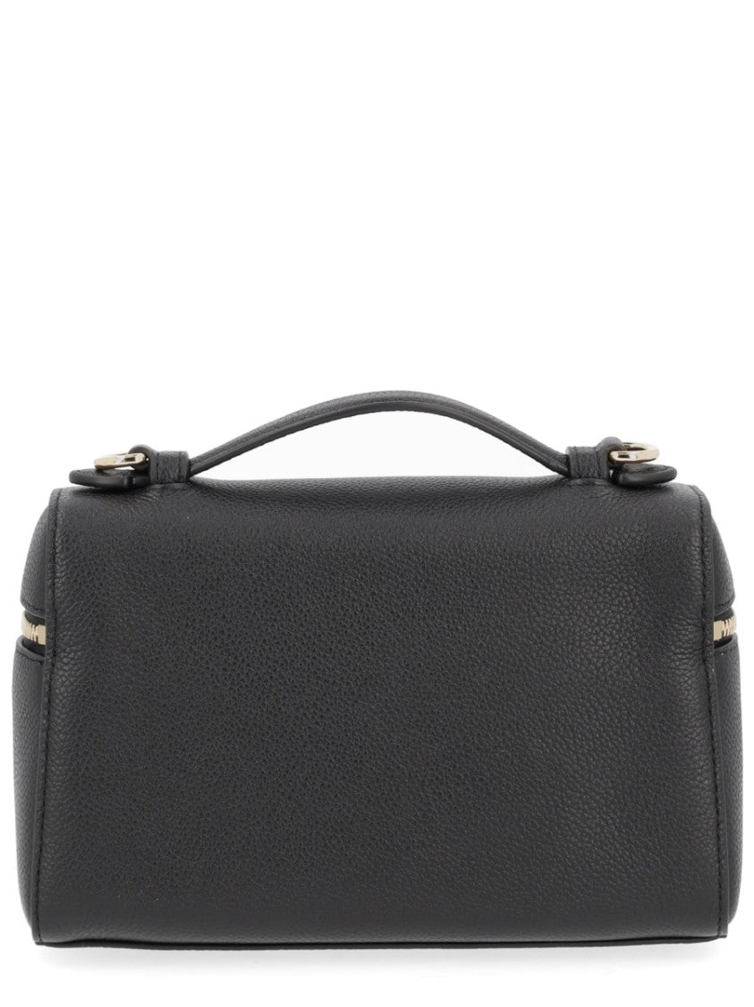 Tory Burch Neutrals Romy Pebbled Textured Leather Shoulder Bag