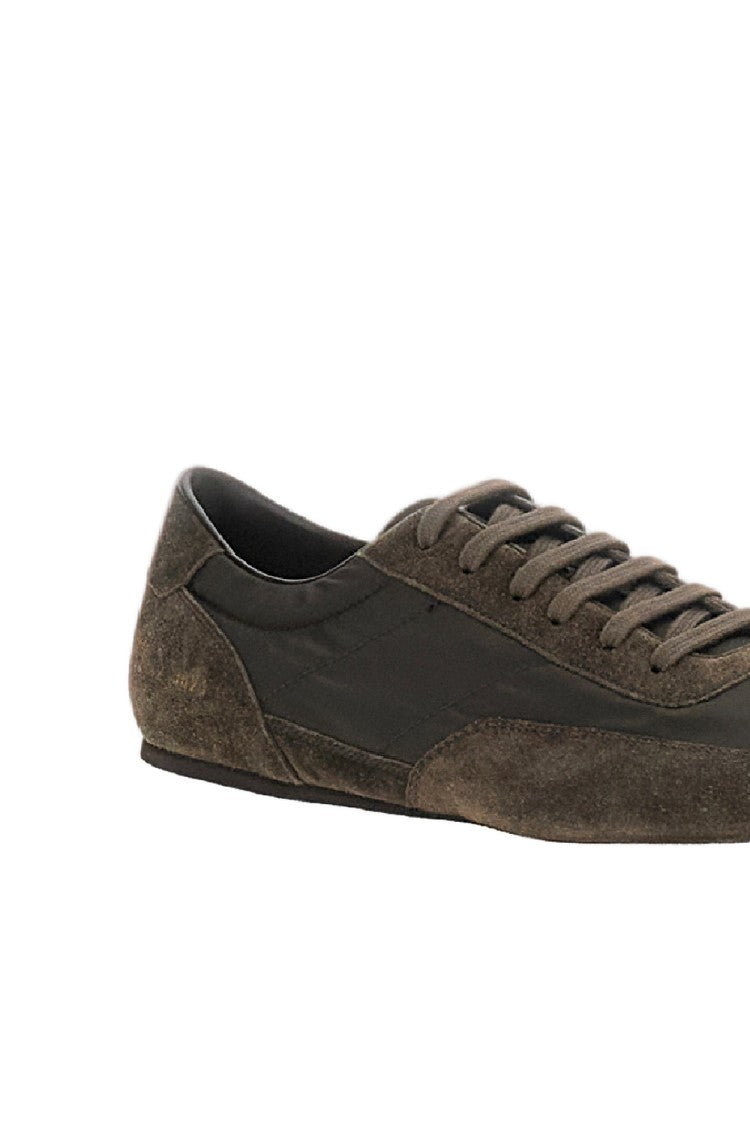 Common Projects Brown Minimal Runner Nylon Suede Sneakers