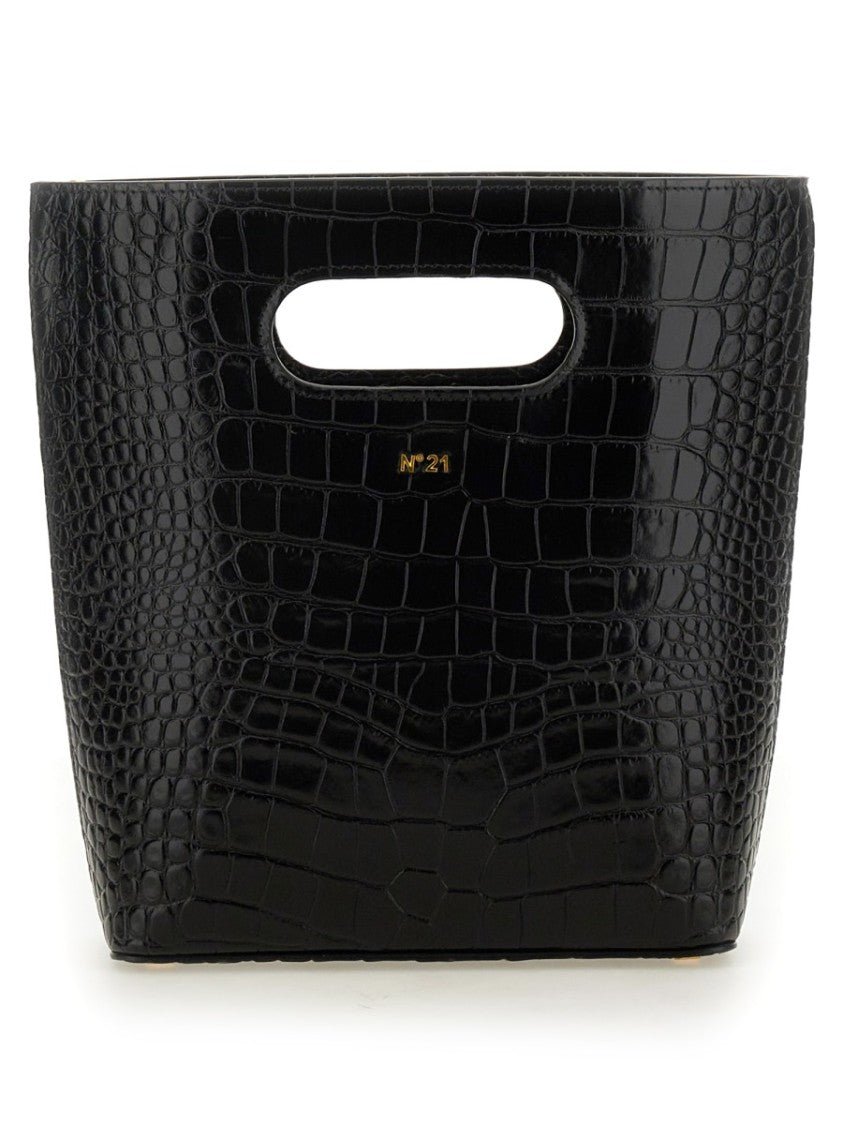 N°21 Crocodile-Embossed Calf Leather Small Bag