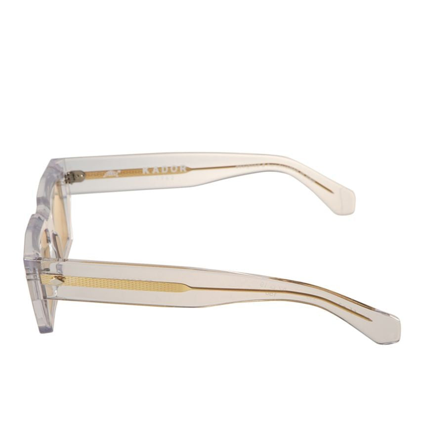 Kador Disko Bold Rectangular Frame Sunglasses With Gold Accent Stripe
