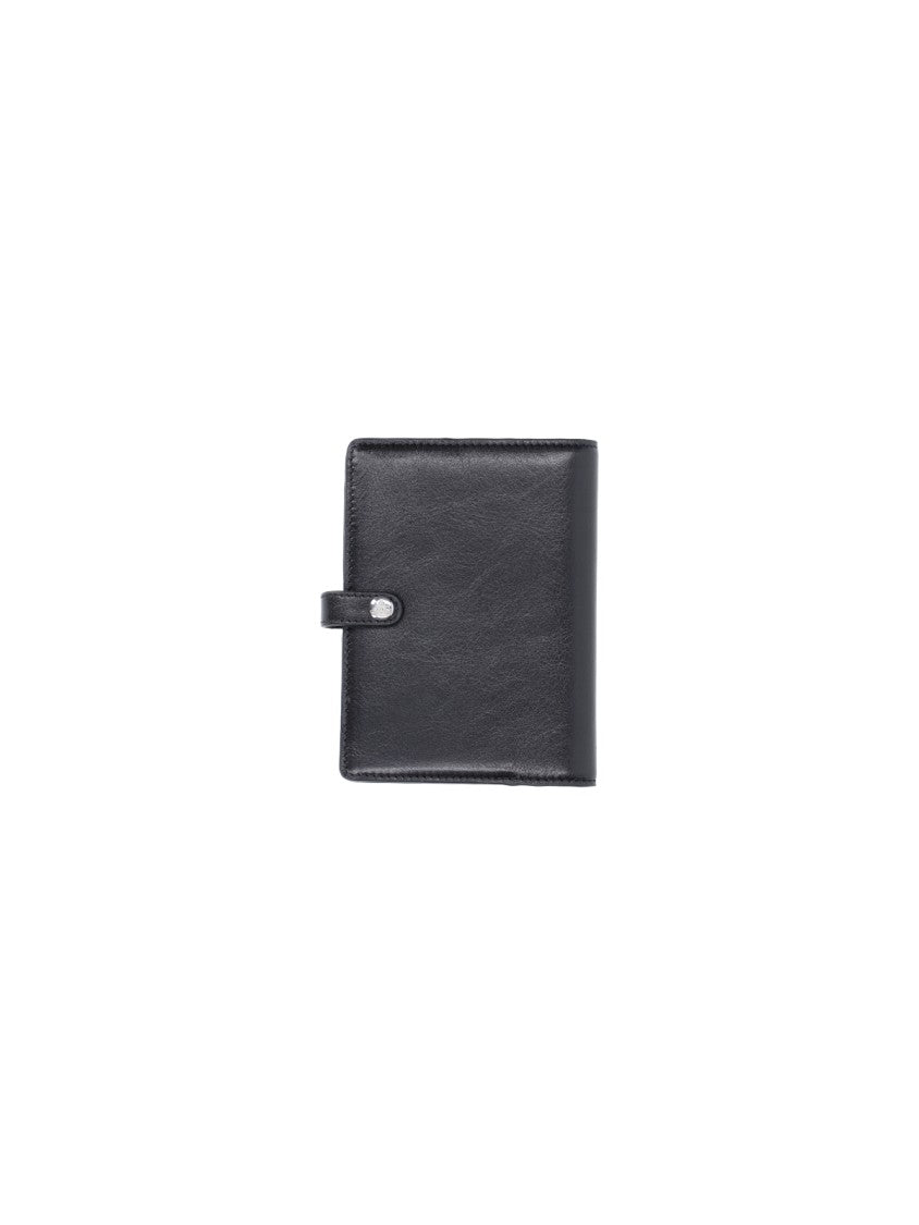 Vivienne Westwood Black Orb Bi-Fold Leather Cardholder