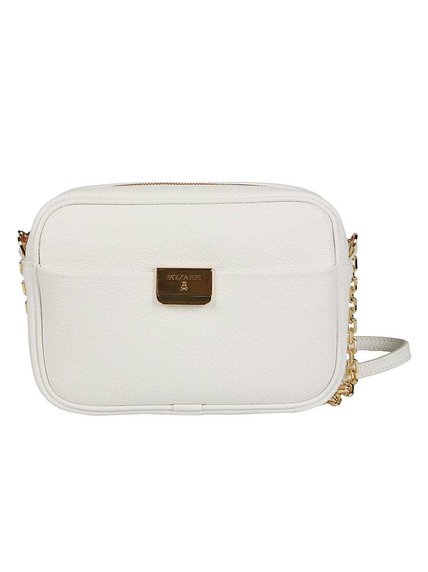 Patrizia Pepe All Day Textured Calfskin Chain Shoulder Bag