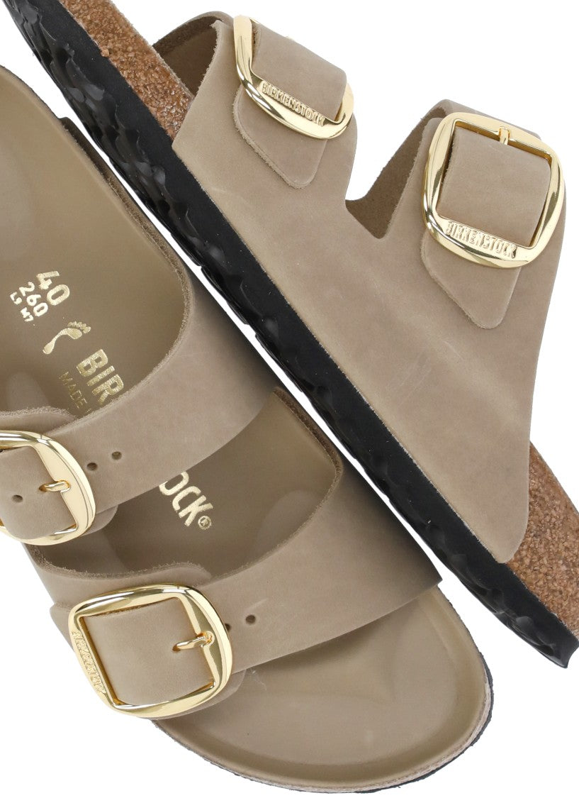 Birkenstock Beige Arizona Big Buckle Leather Sandals