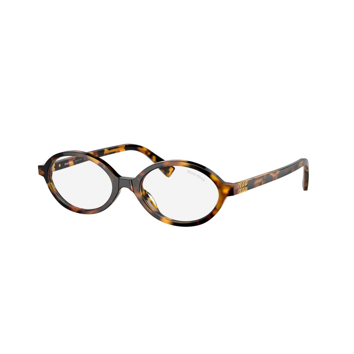 Miu Miu 0Mu 04Zs Tortoiseshell Oval Frame Acetate Eyeglasses