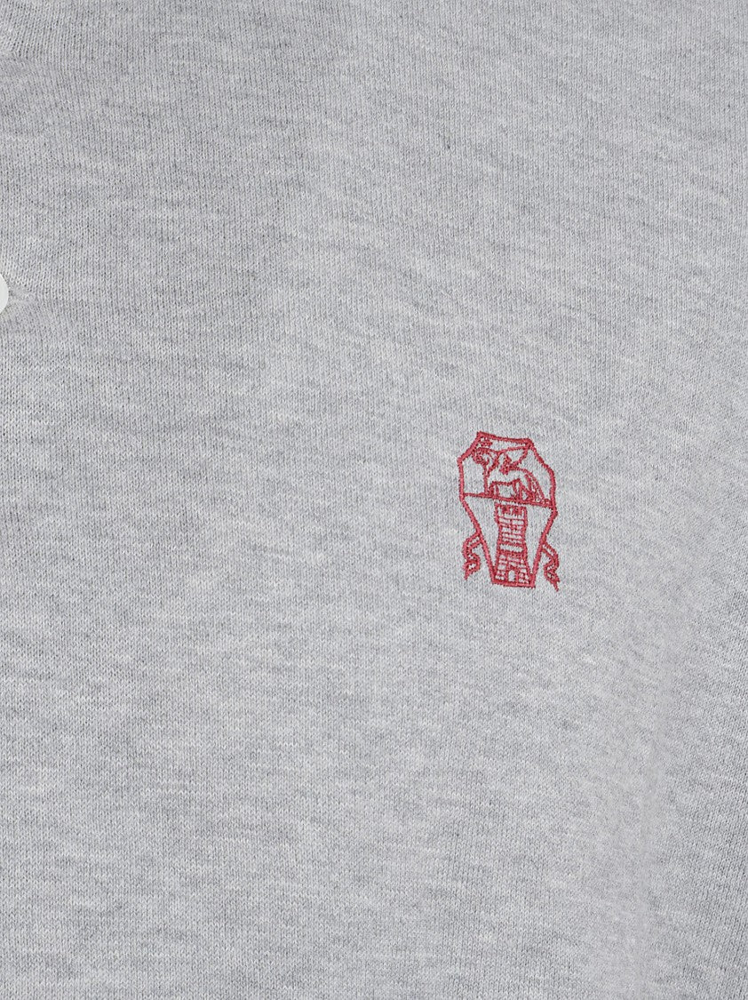 Brunello Cucinelli Short-Sleeve Polo Shirt With Ribbed Collar