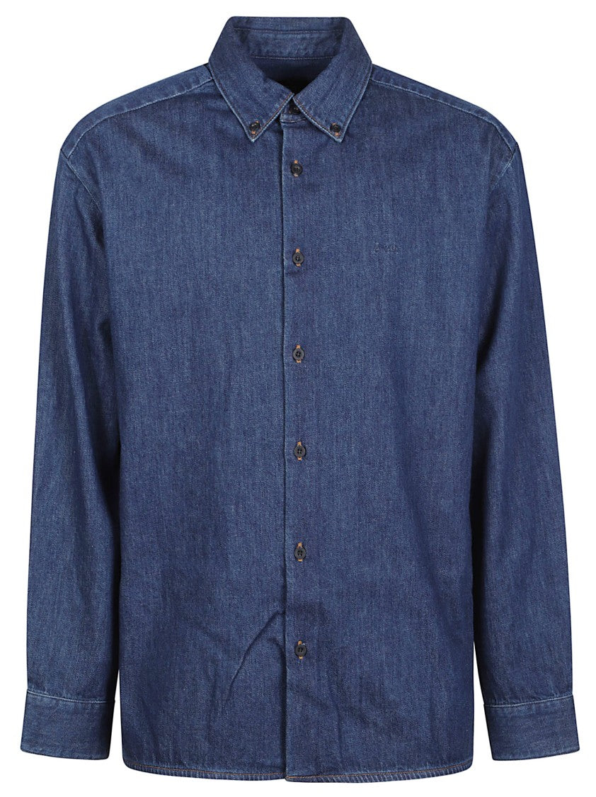 A.P.C. Mathias Denim Long-Sleeve Button-Down Shirt