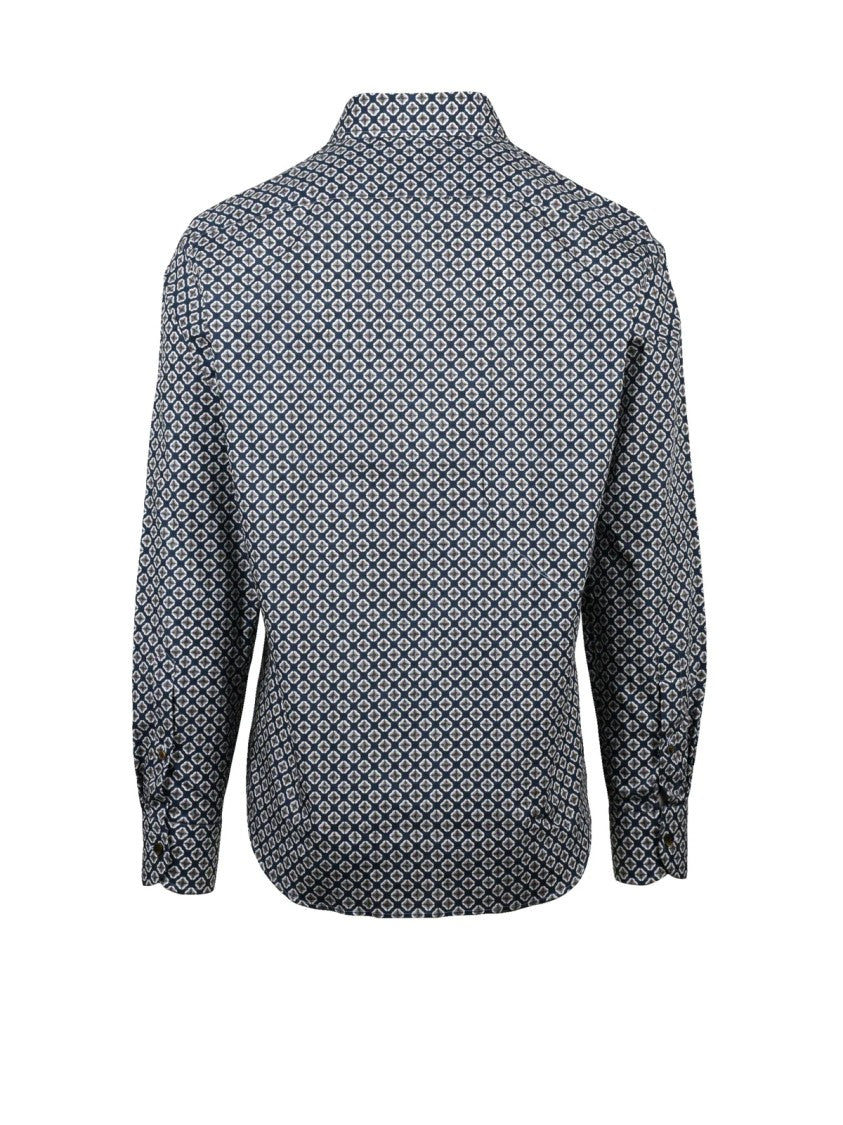 Sonrisa Fior Di Cotone Sonrisa Fior Di Cotone Geometric Patterned Cotton Shirt