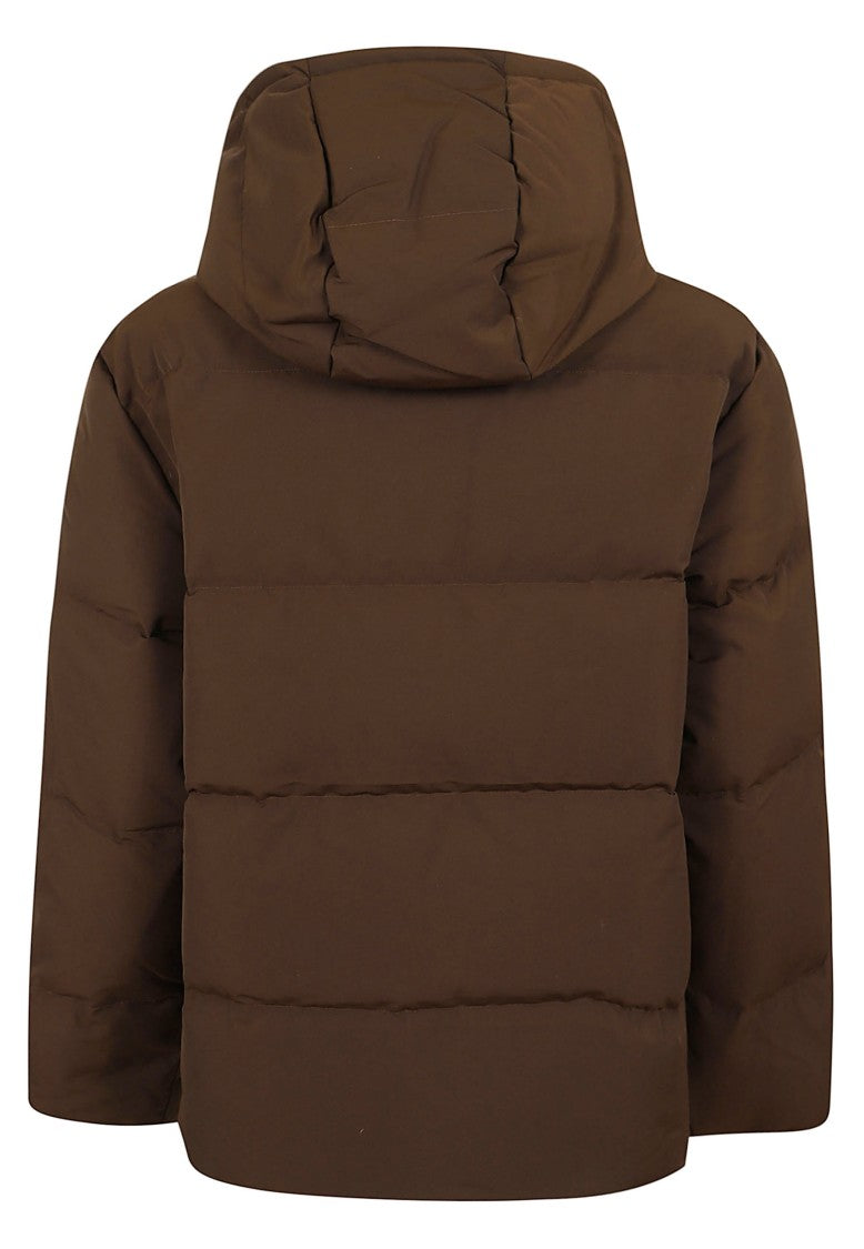 Polo Ralph Lauren Cocoa-Brown Matte Polyester Hooded Down Jacket