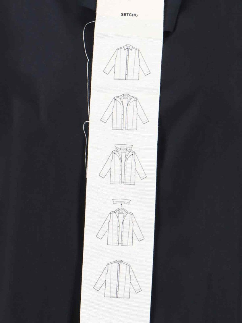 Setchu Classic Tailored Black Button-Down Shirt