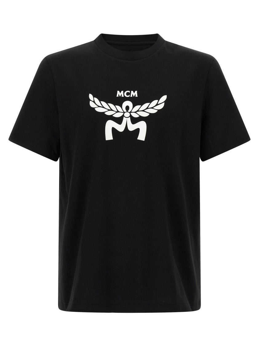 Mcm Bold Logo Print Black T-Shirt