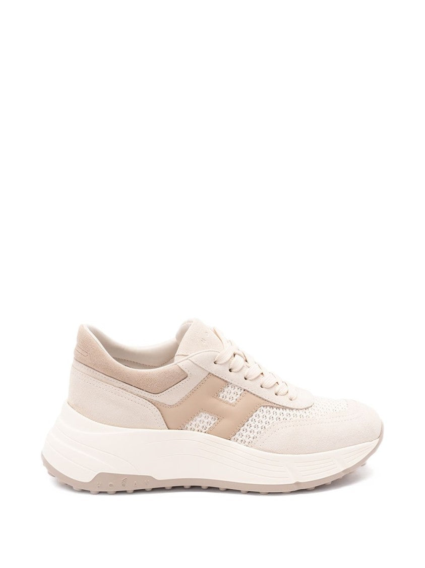 Hogan Contemporary Beige And Pink Sneakers