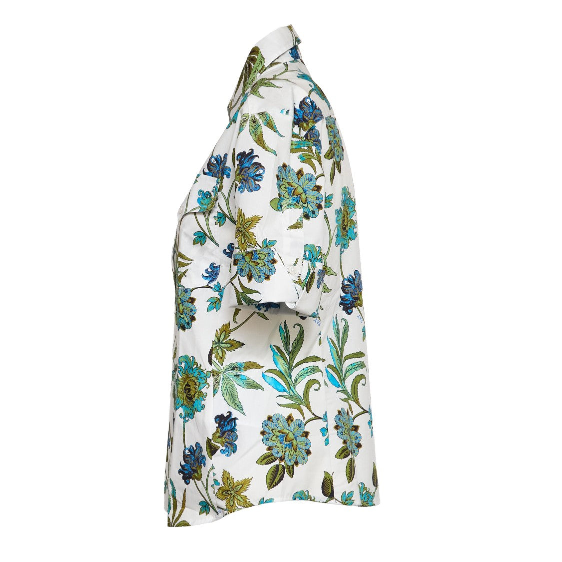 Fay Floral Printed Poplin Casual Shirt