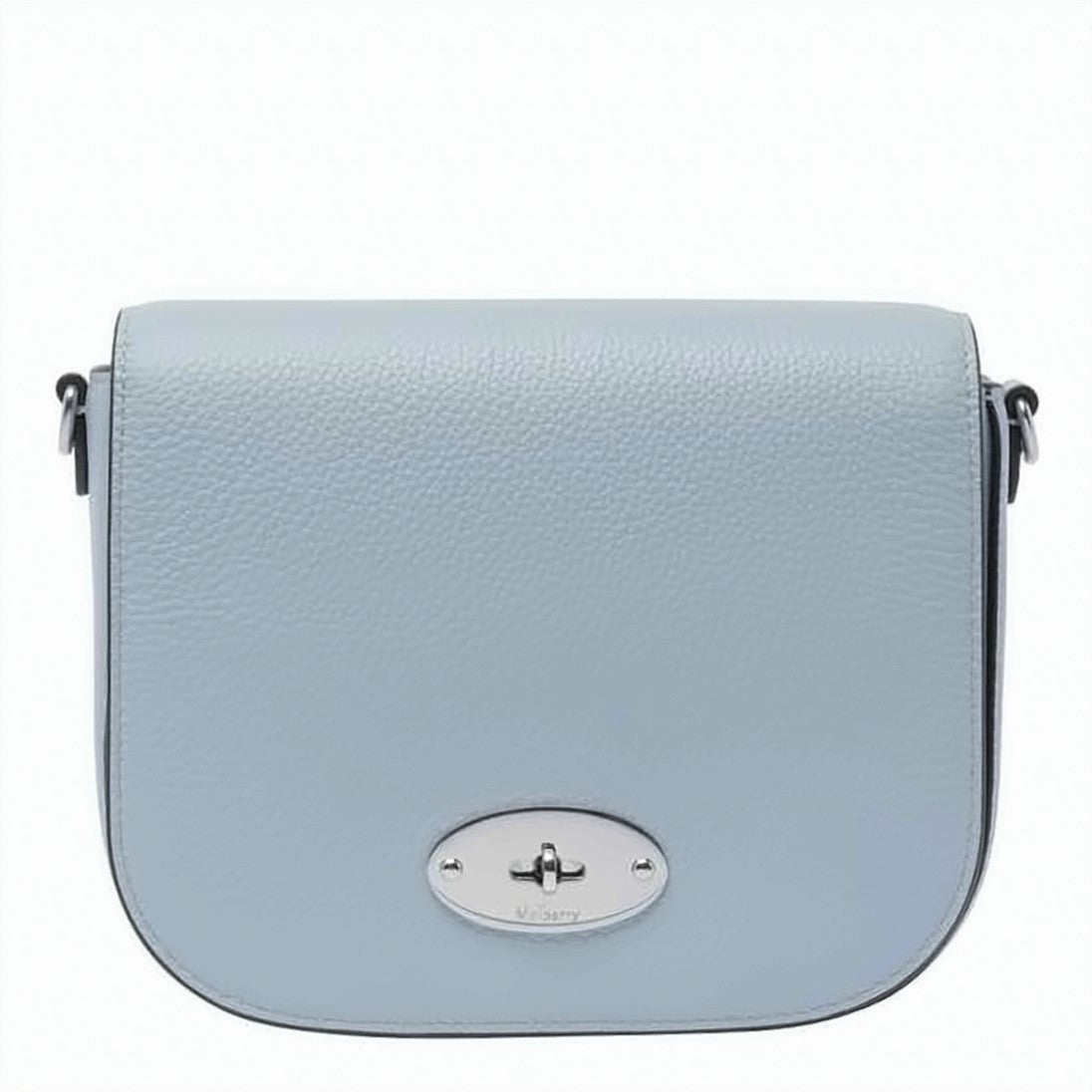 Mulberry Textured Leather Small Satchel Bag With Polished Turn-Lock Clasp