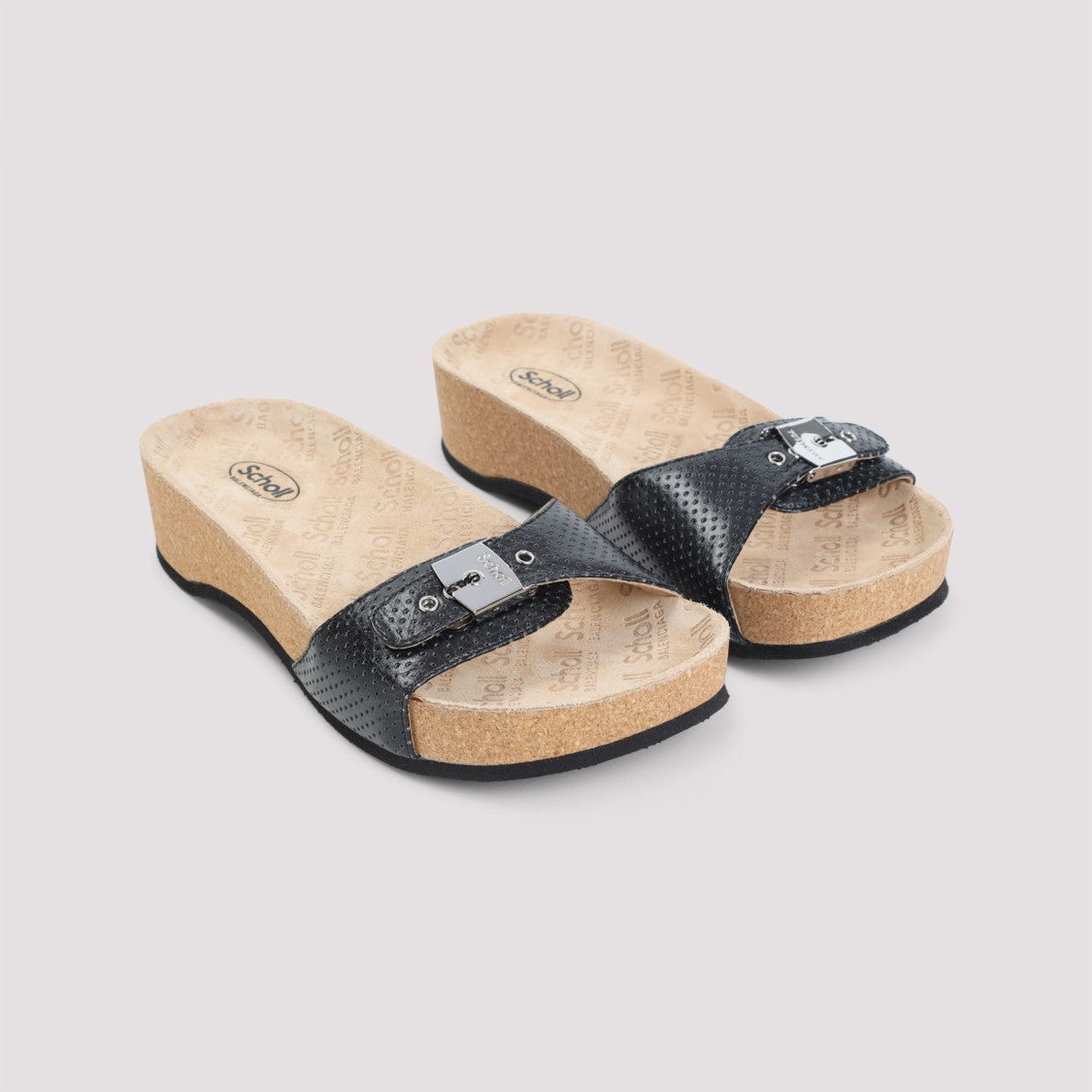 Balenciaga Black Lamb Leather L030 Scholl Sandal