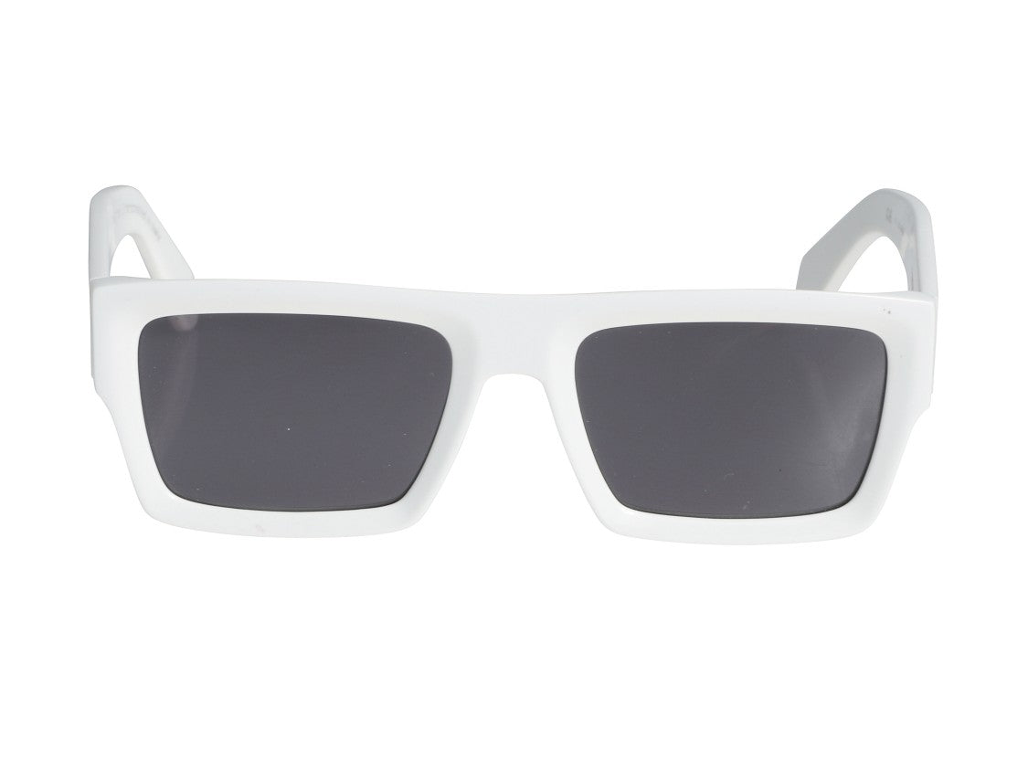 Kador White Bandit 2 Glossy Oversized Square Sunglasses