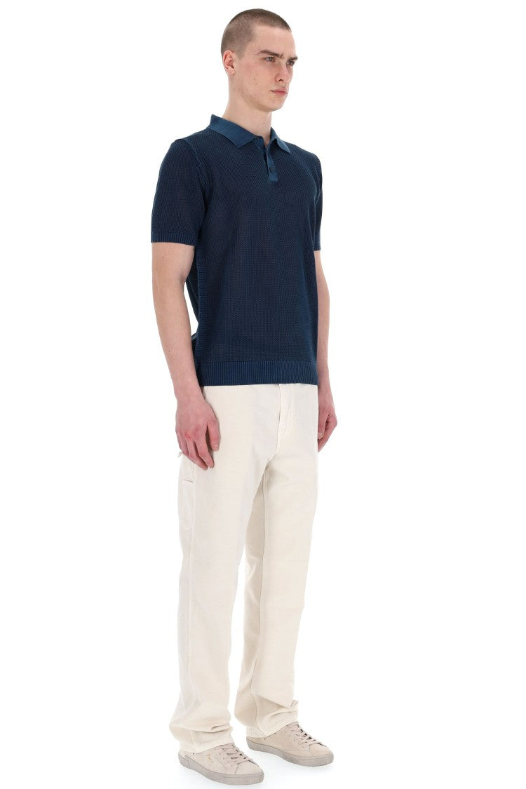 Roberto Collina Open Stitch Cotton Polo