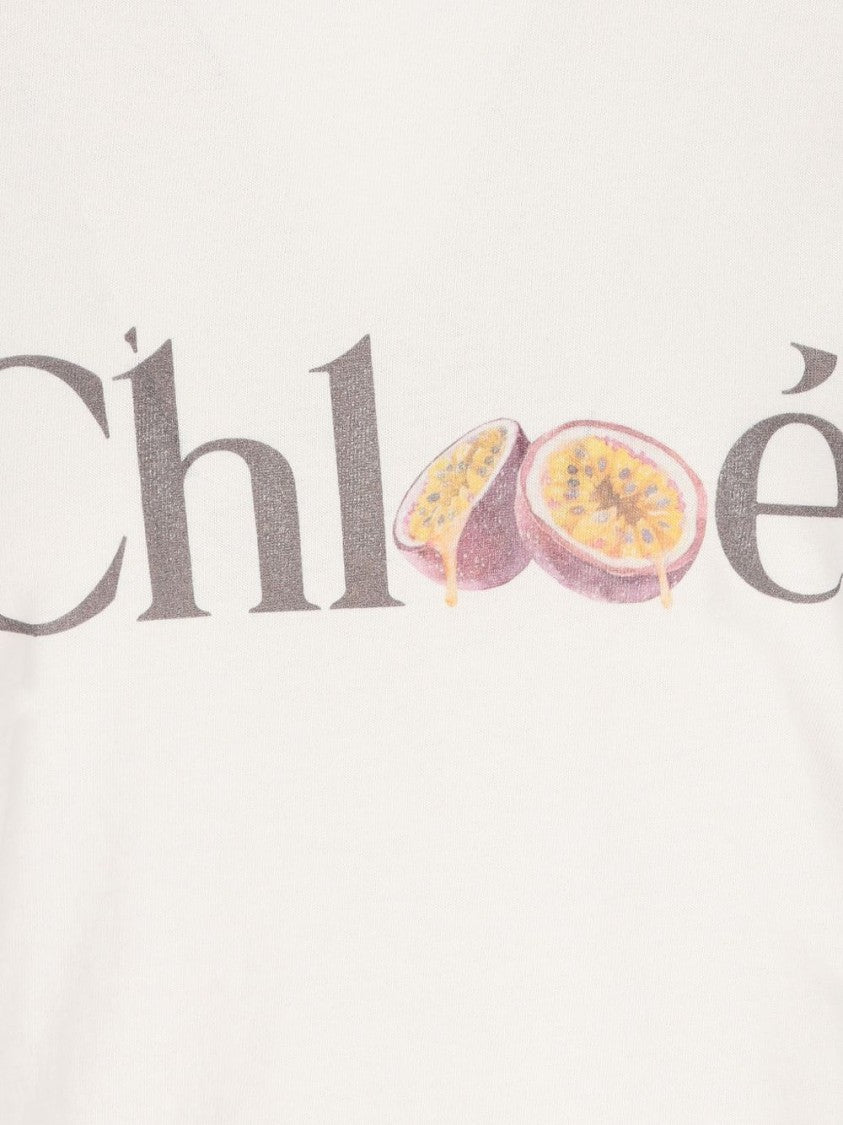 Chloé Cropped Soft Cotton T-Shirt