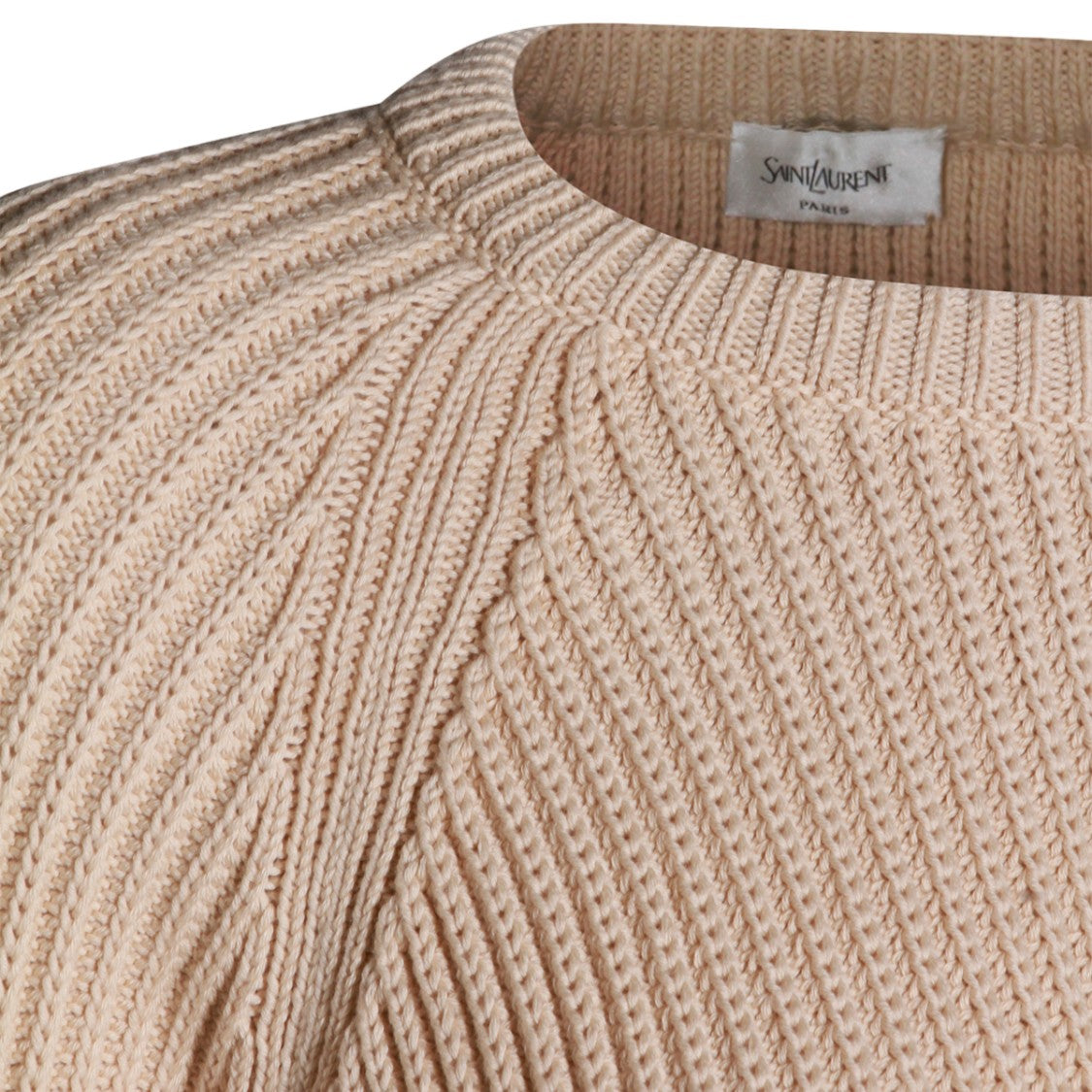 Saint Laurent Relaxed Fit Ribbed Knit Sweater