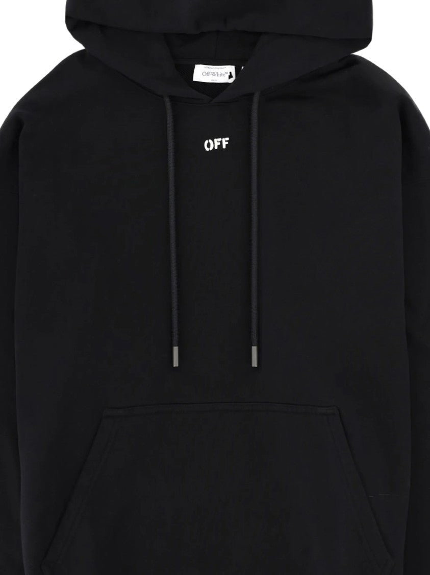 Off-White Black 3D Arrow Spray Cotton Hoodie