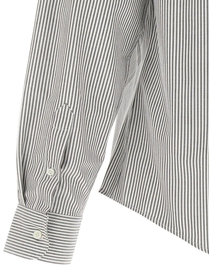 Ami Oxford Striped Cotton Shirt