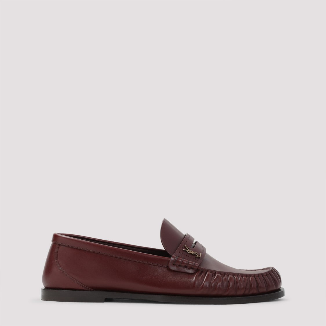 Saint Laurent Red Leather Loafers