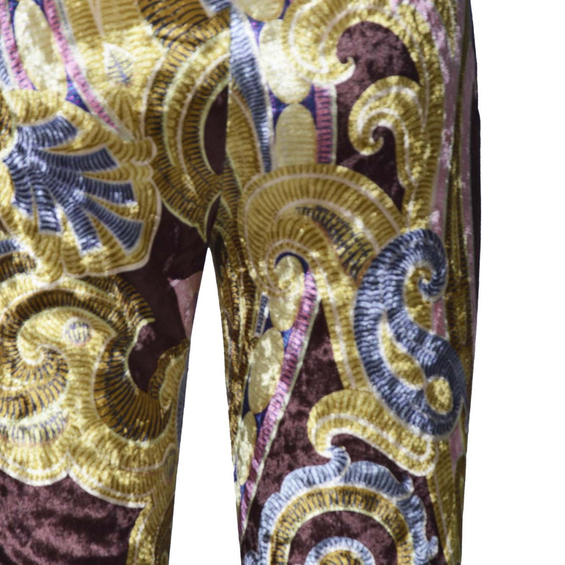 Etro Multicolored Printed Chenille Flare Trousers