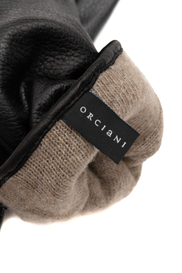 Orciani Hammered Leather Gloves