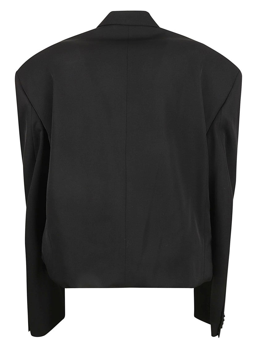 Balenciaga Double-Breasted Black Wool Jacket