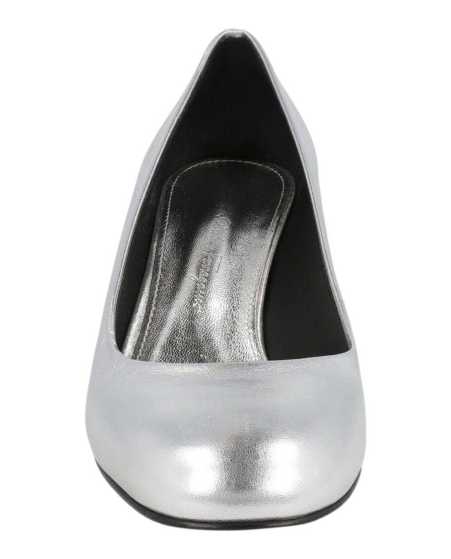 Ferragamo Farrah Metallic Leather Pumps
