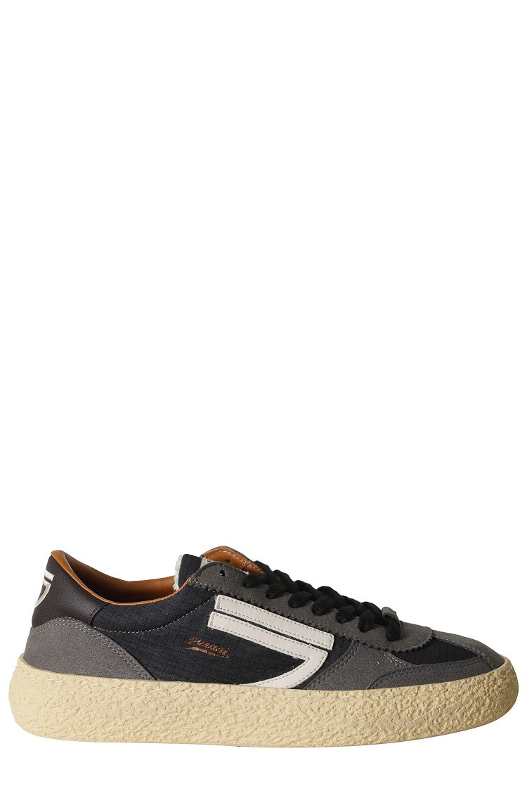 Puraai Gray 1.01 Vintage Logo Details Suede Rubber Sneakers