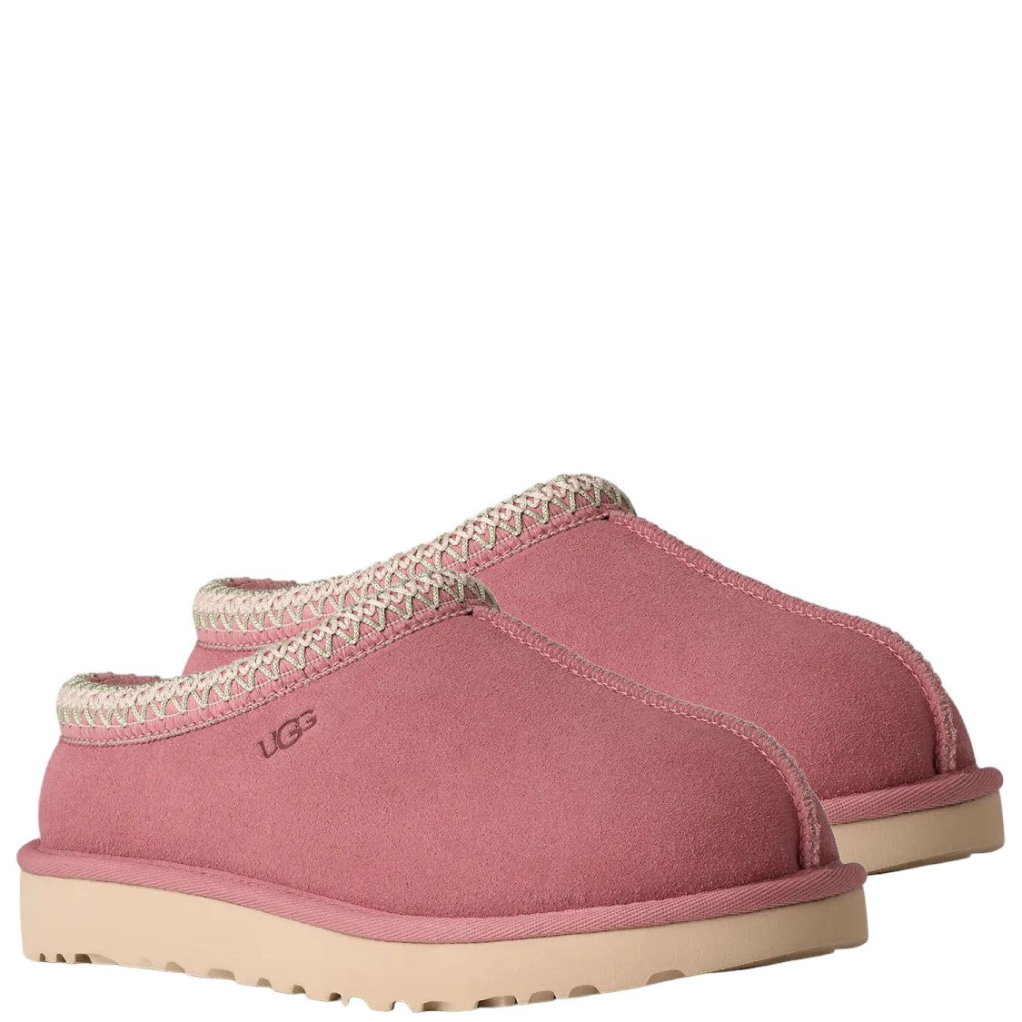 Ugg Suede Leather Mules With Contrast Embroidery