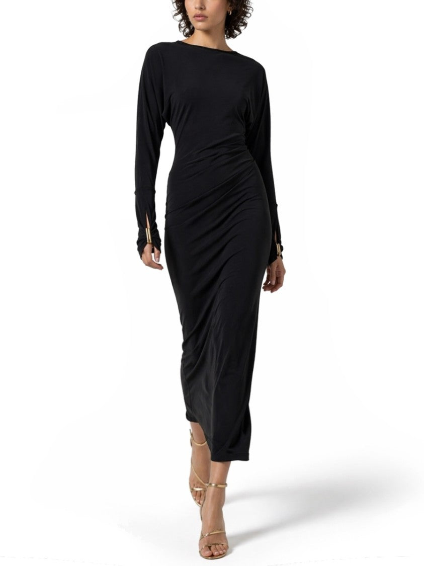 Max Mara Form-Fitting Midi Dress With Elegant Draping