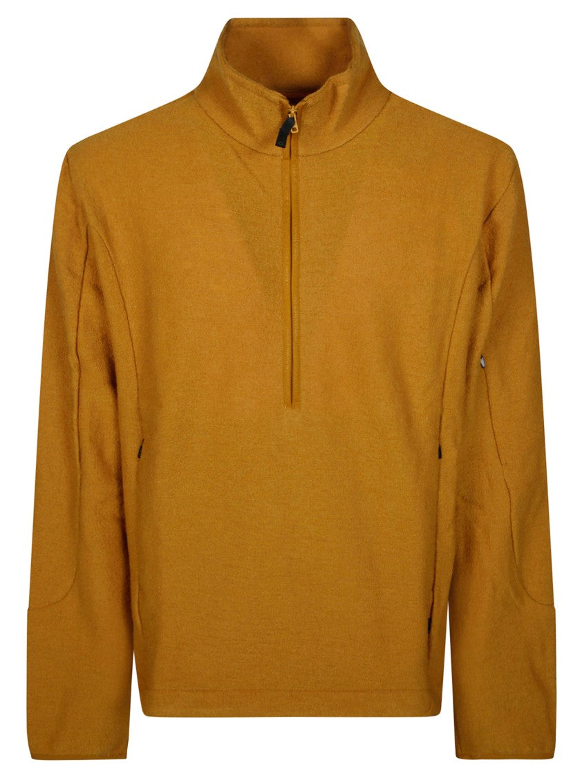 Pas Normal Studios Off-Race Boiled Wool High Collar Half-Zip Pullover