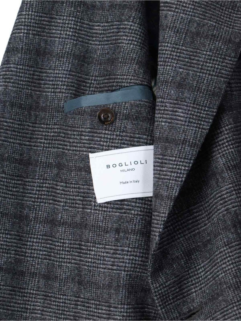 Boglioli Tailored Grey Jacket With Minimalist Design