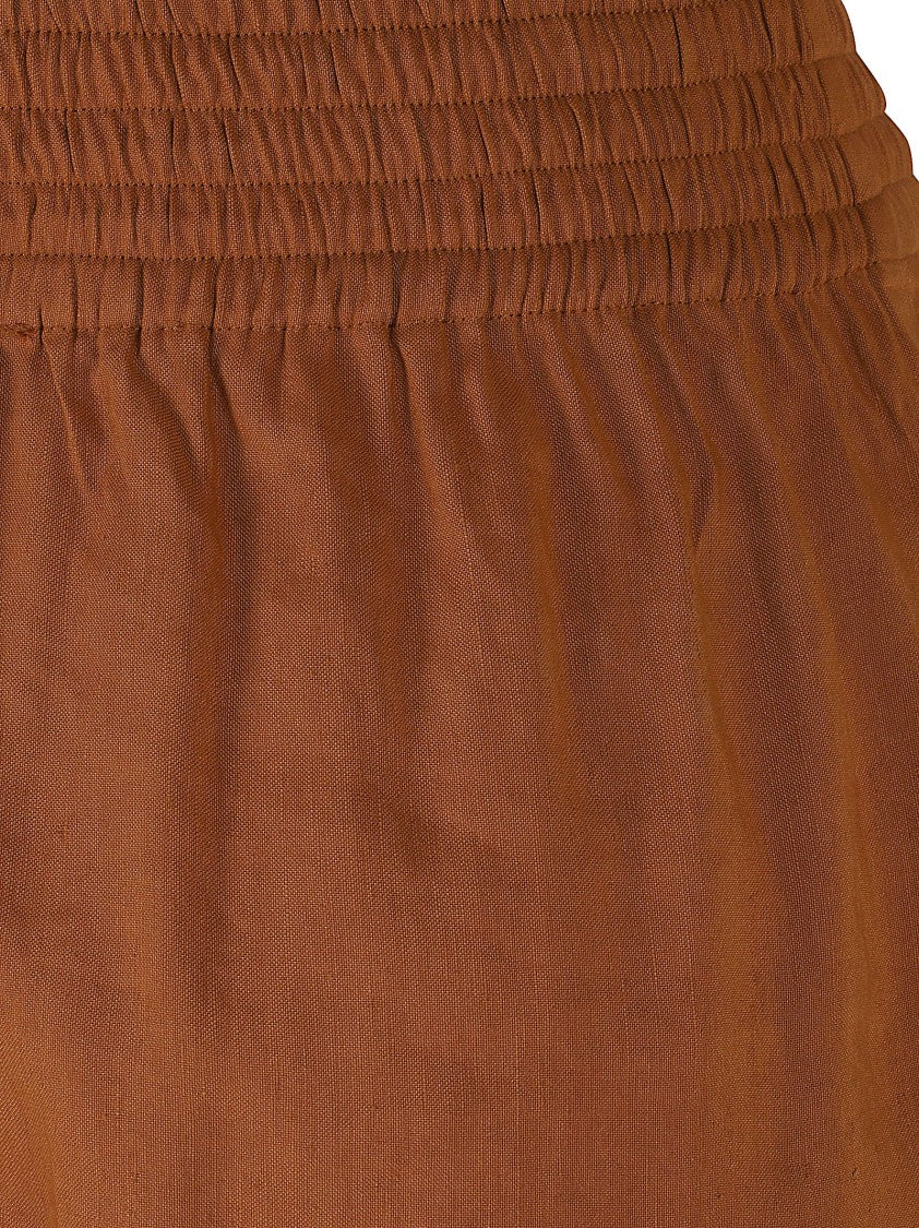 Ermanno Scervino Linen Blend Mini Shorts With High Elastic Waist