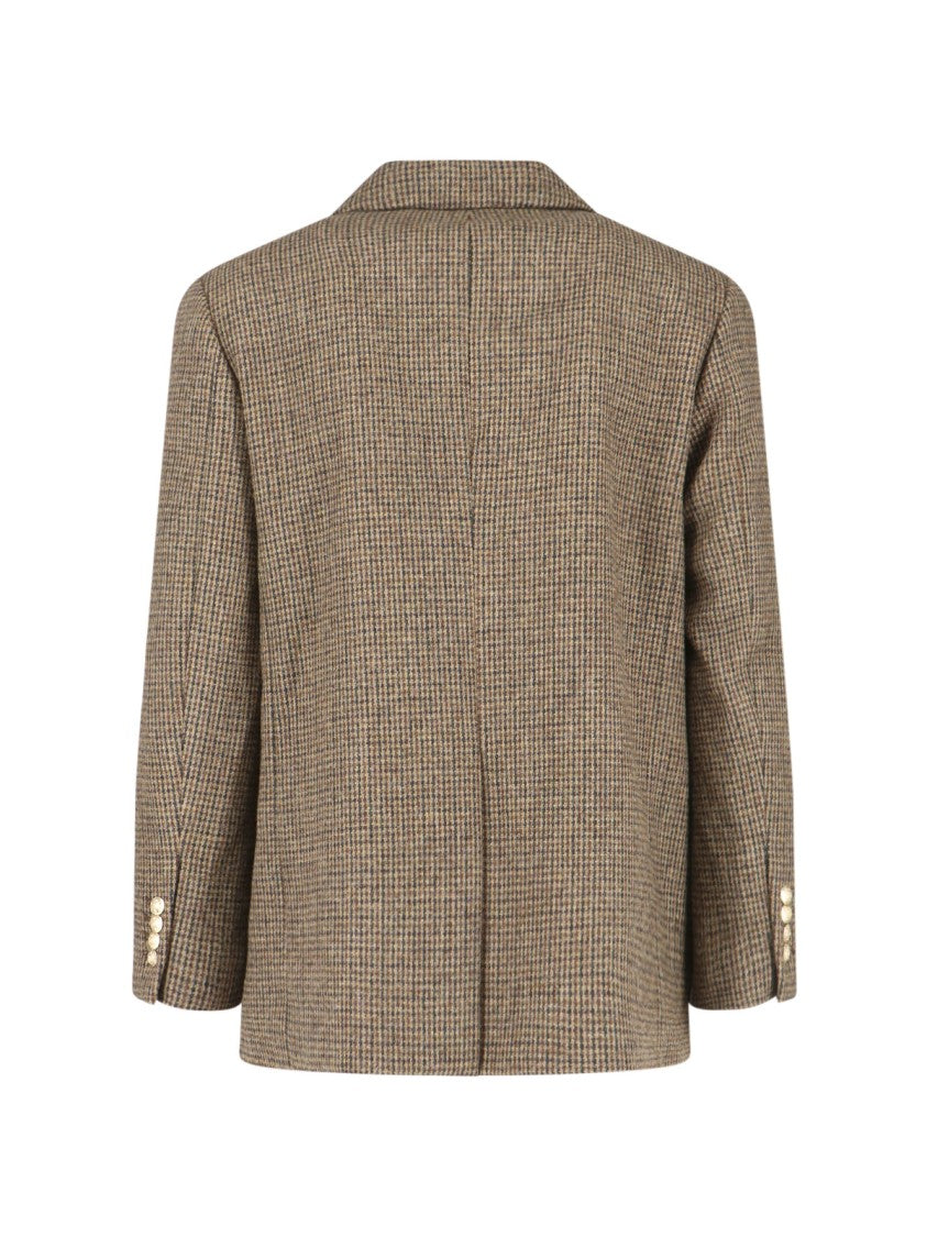 Dunst Single-Breasted Wool Blend Blazer – Brown