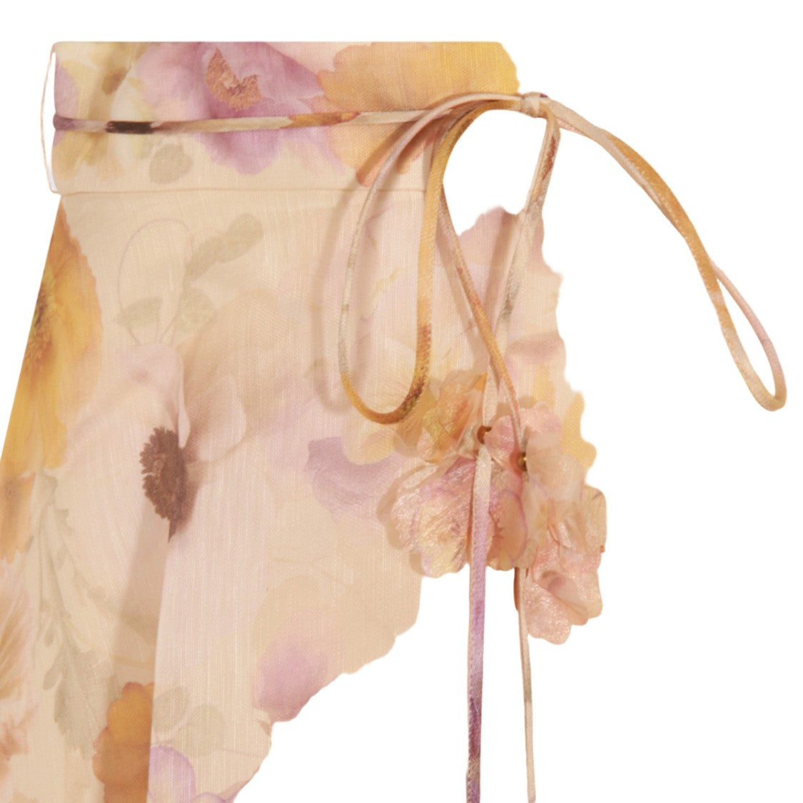 Zimmermann Pastel Floral Print Midi Skirt